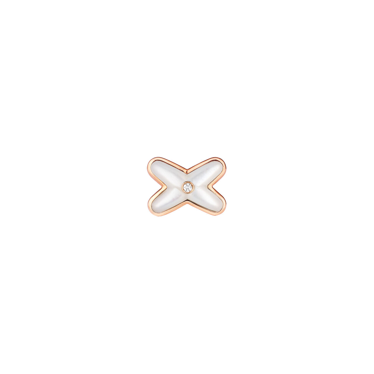 Chaumet Jeux De Liens Rose Gold and Mother-of-Pearl Single Stud Earring image number 0